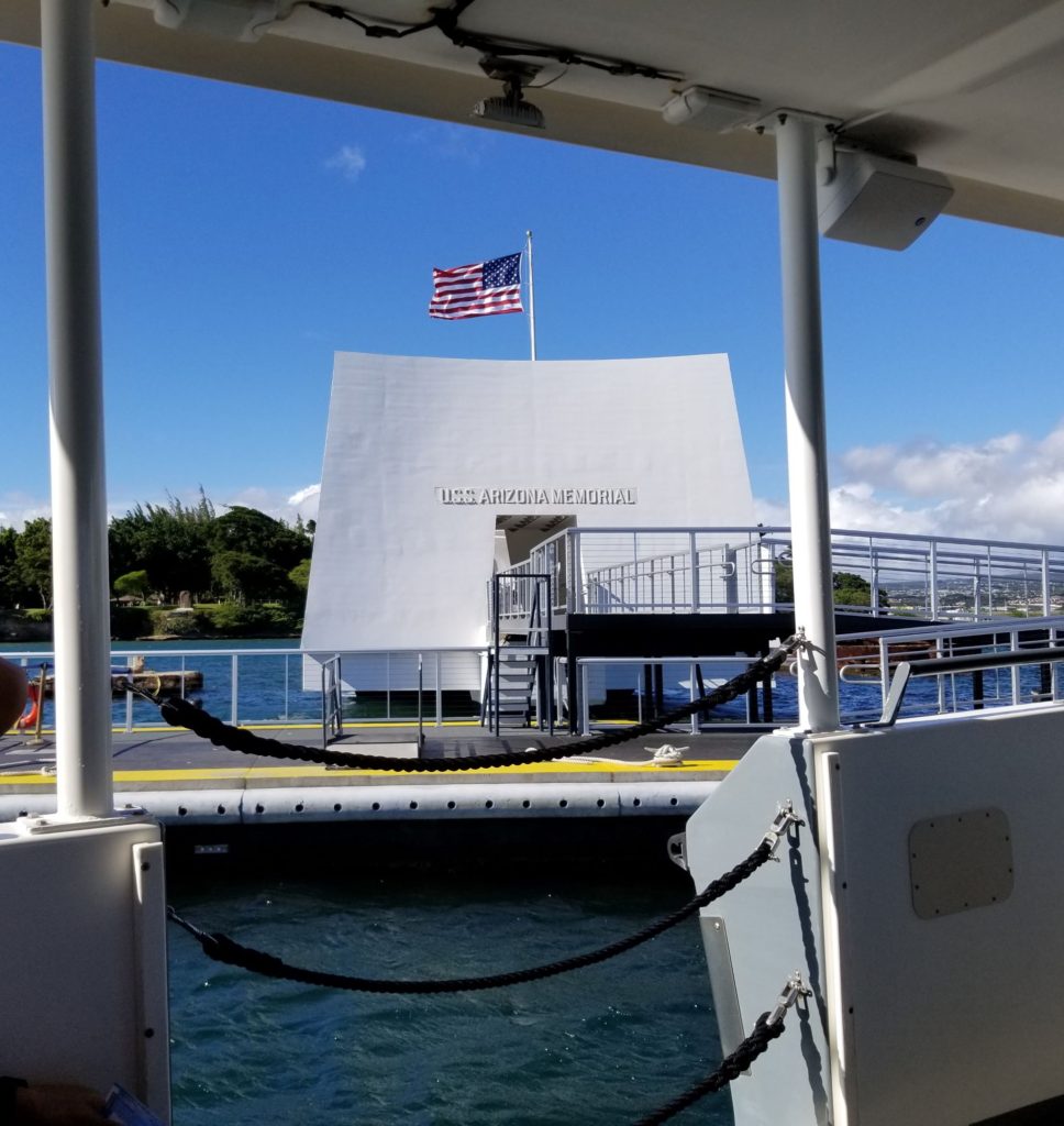 Pearl Harbor on Oahu.