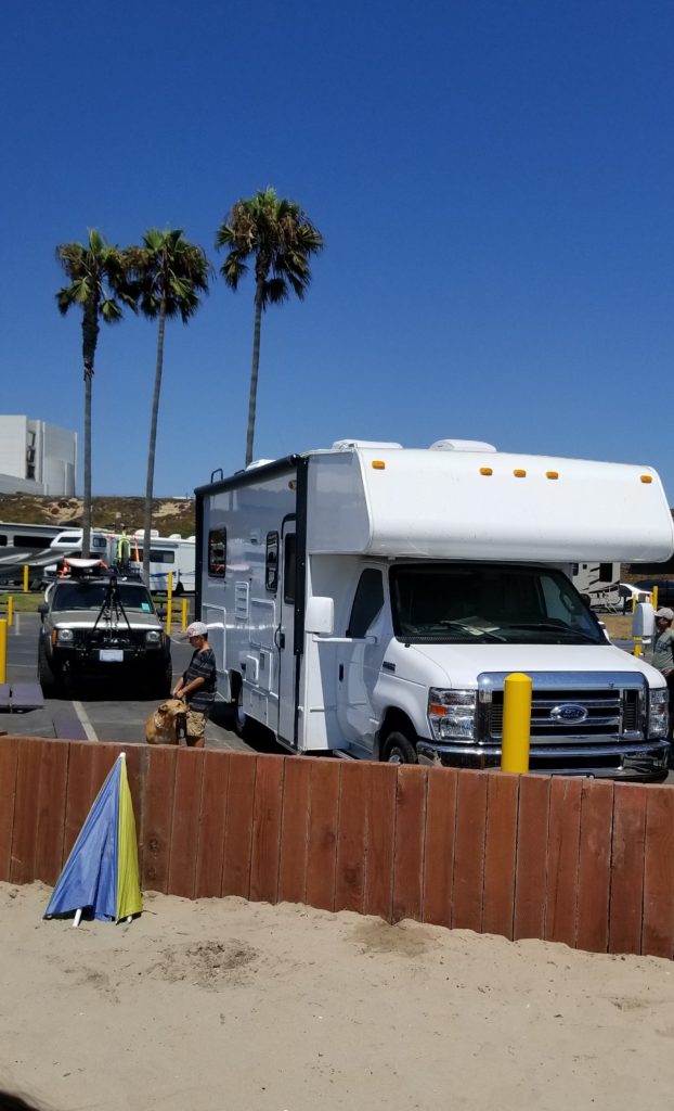 RV camping at Dockweiler RV Park.