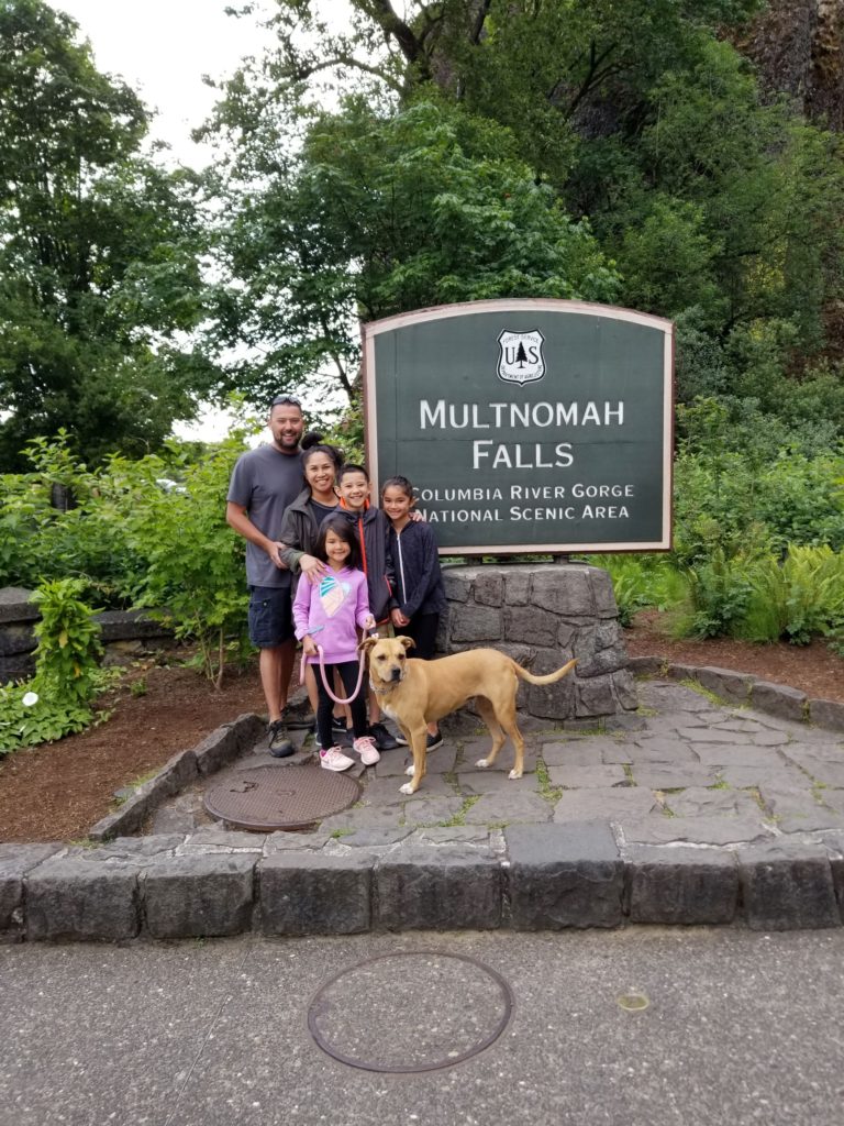 Homeschool field trip to Multnomah Falls.